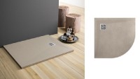 SanSwiss DUNE W32R sprchová vanička, čtvrtkruhová 800 x 800 mm, litý mramor,  bílá   W32R5508009